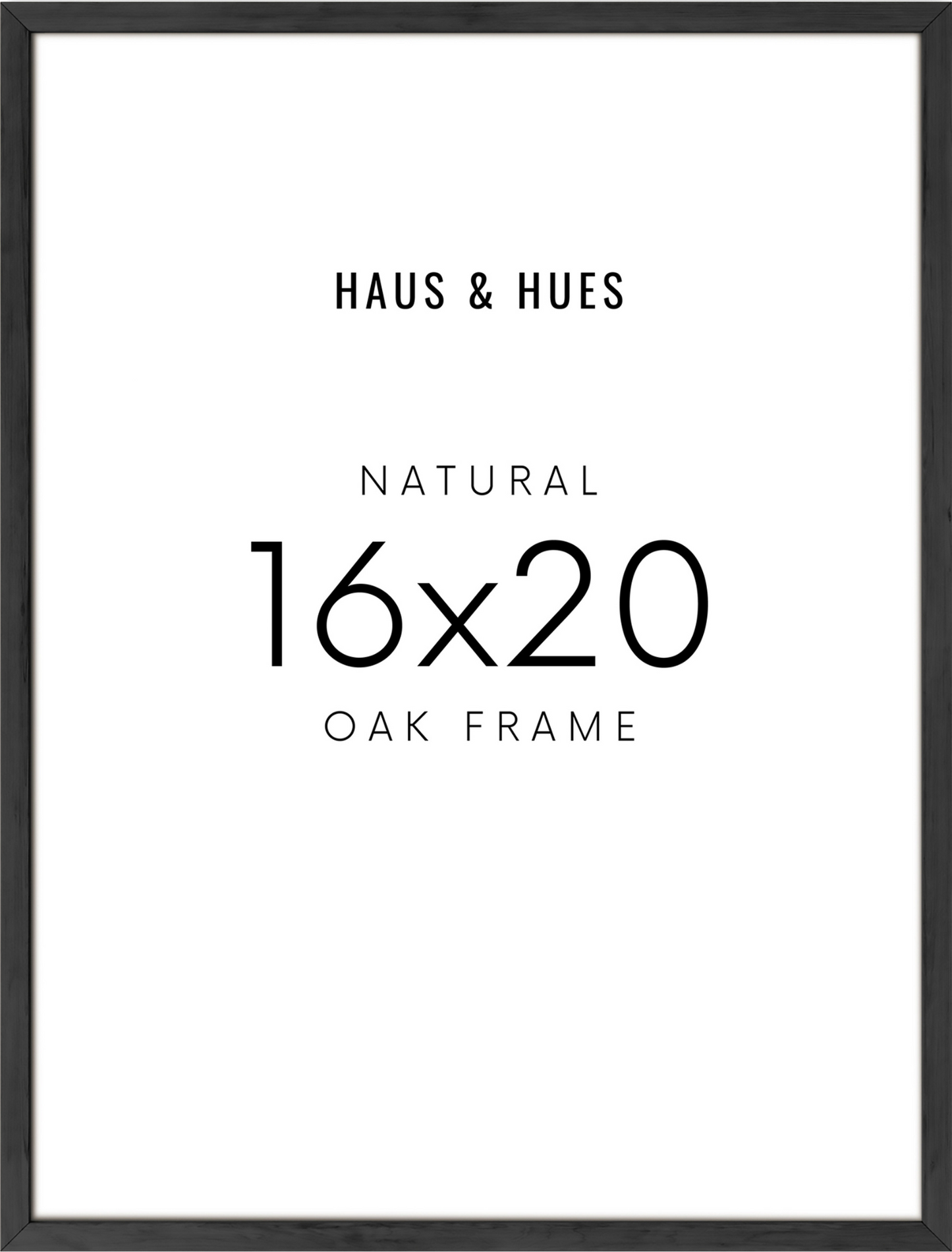 16x20, Black Oak Plexi Frame