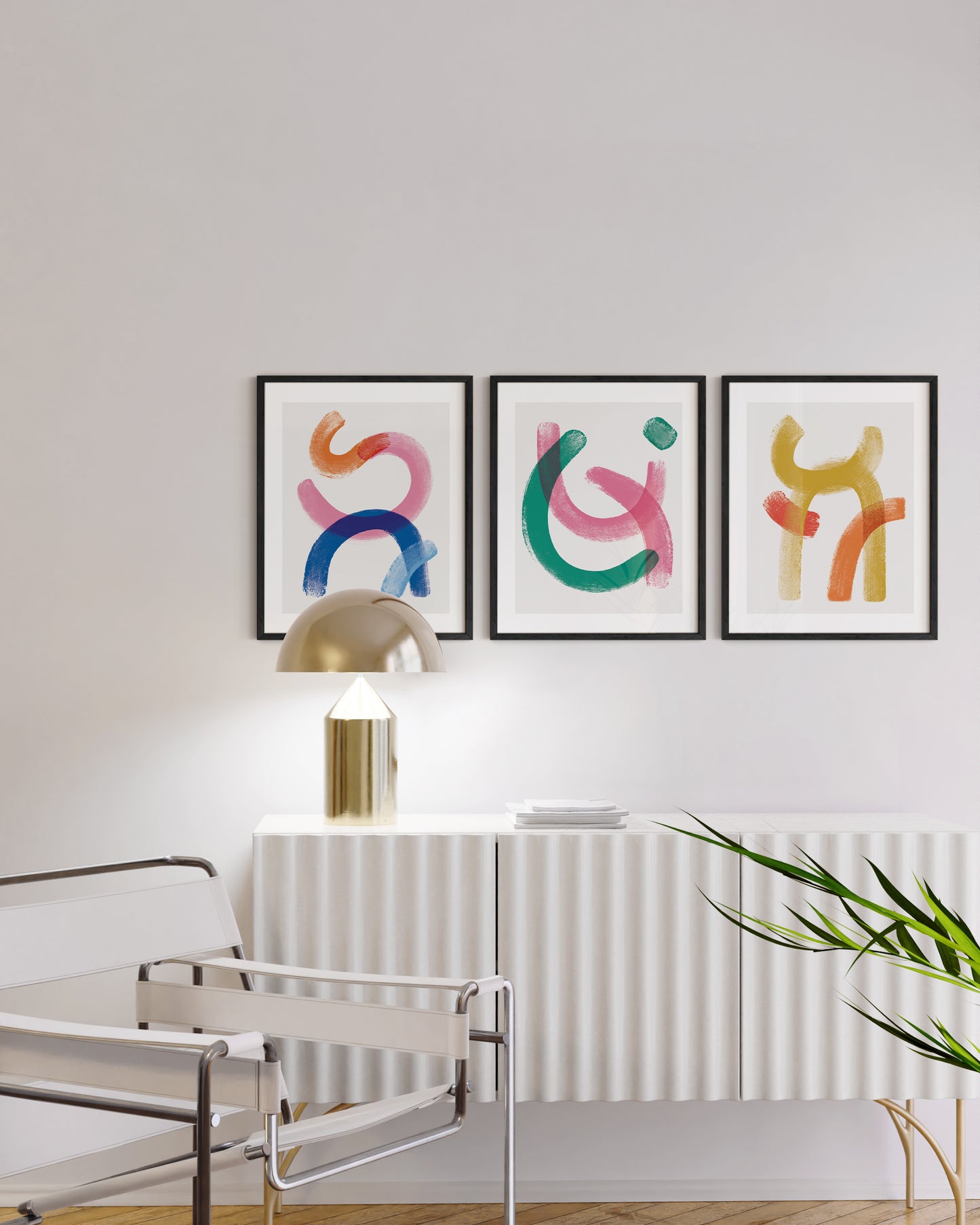 Bright abstract shapes