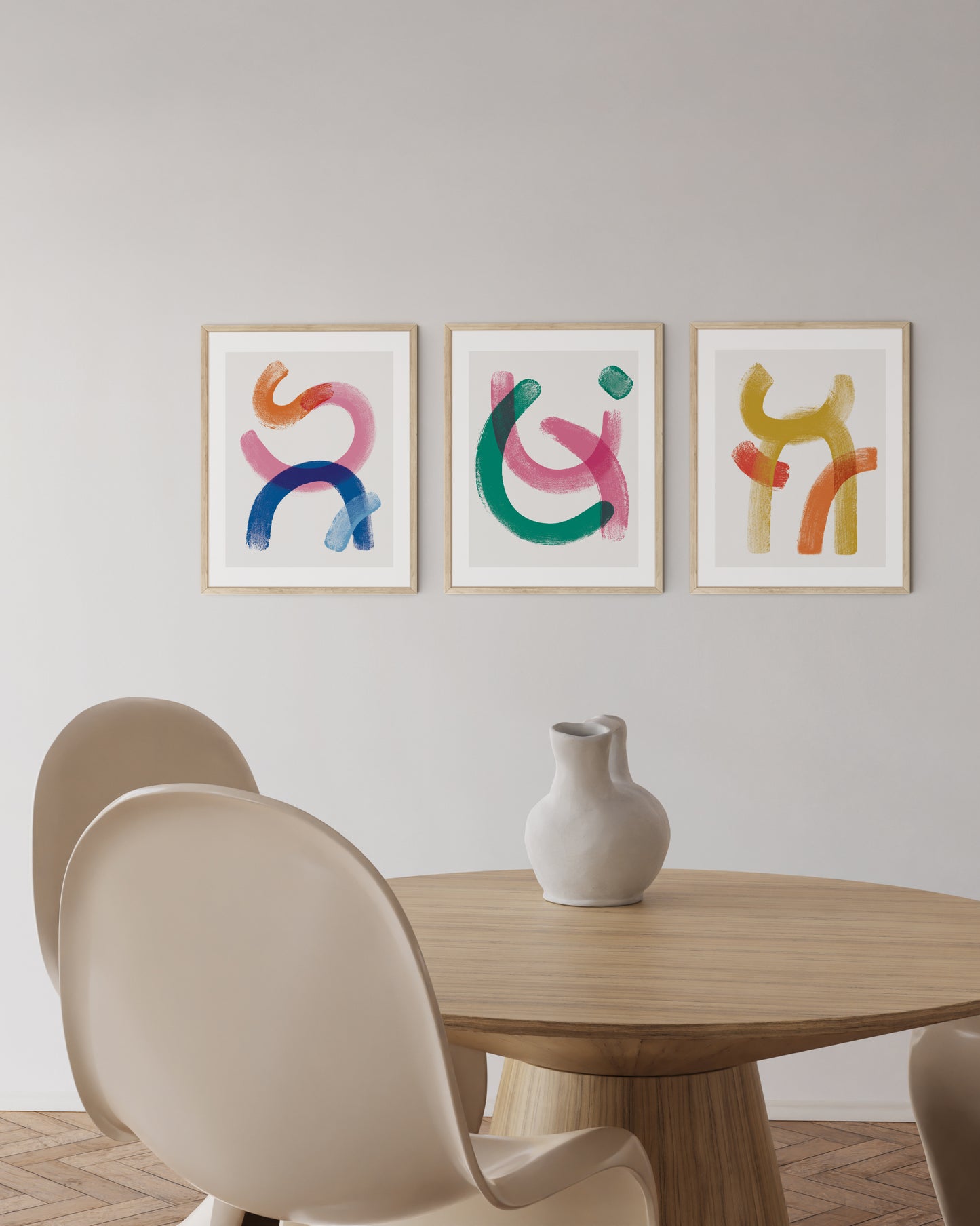 Bright abstract shapes