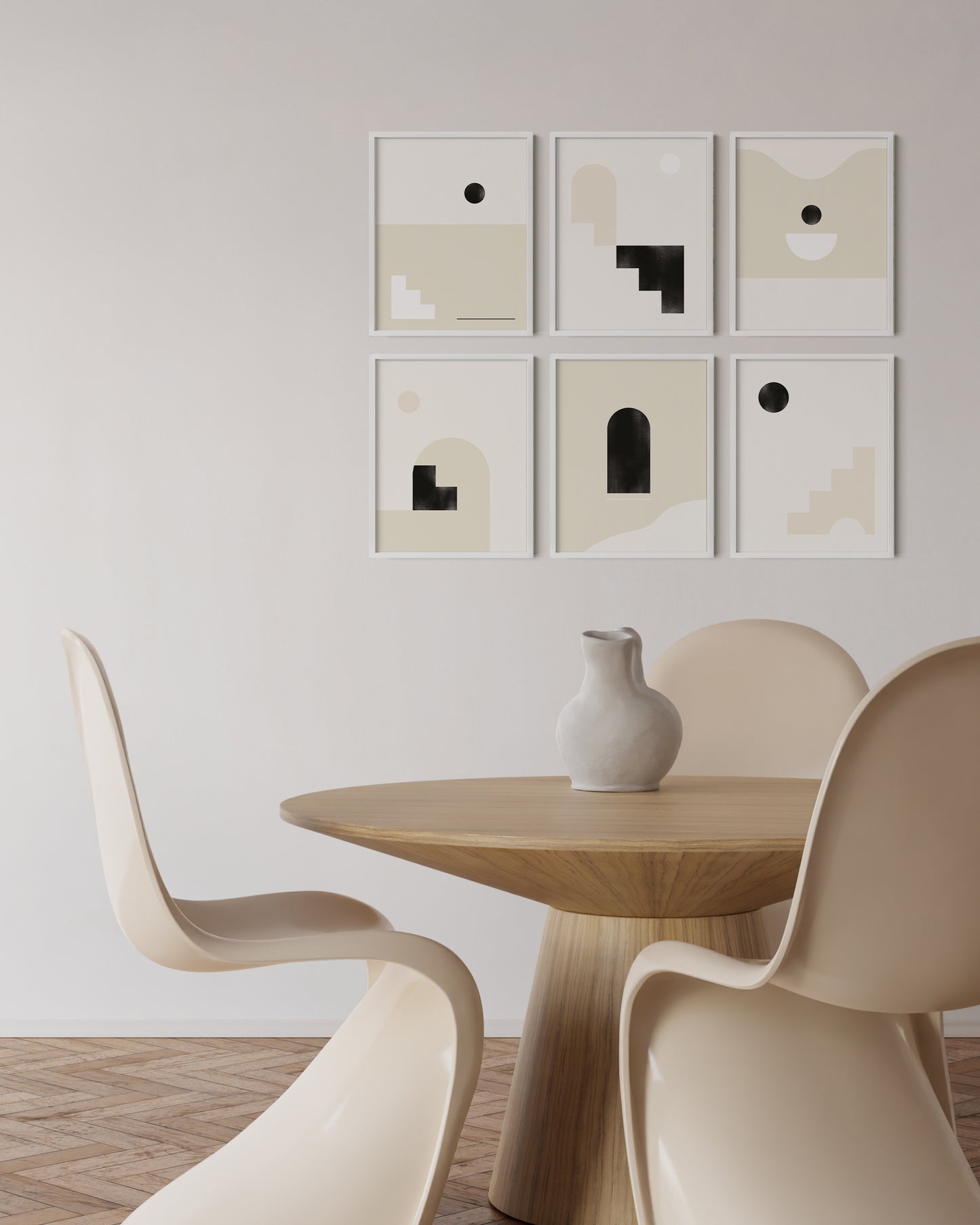 12x16 in, Set of 6, White Aluminum