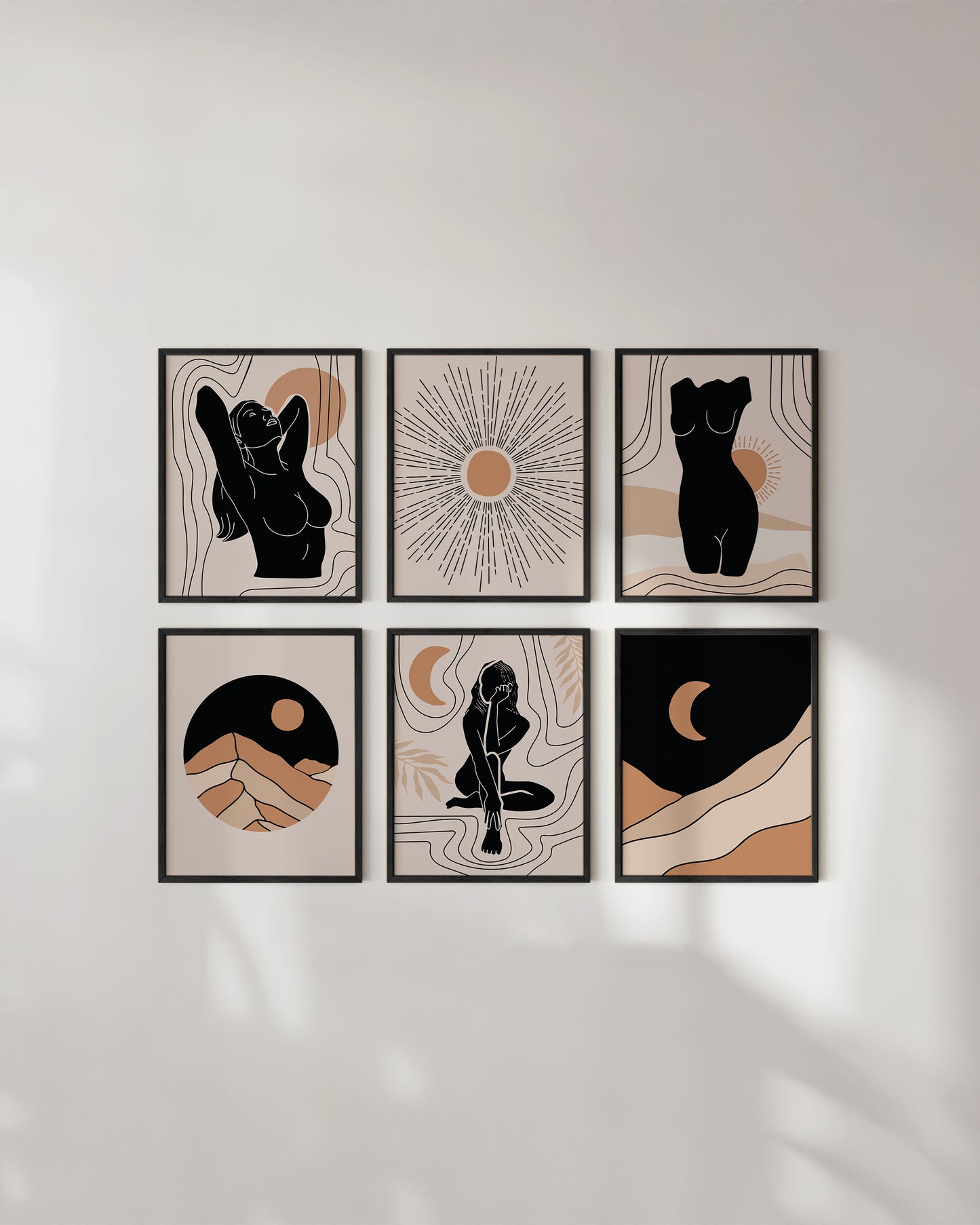Black and Tan Nude Set