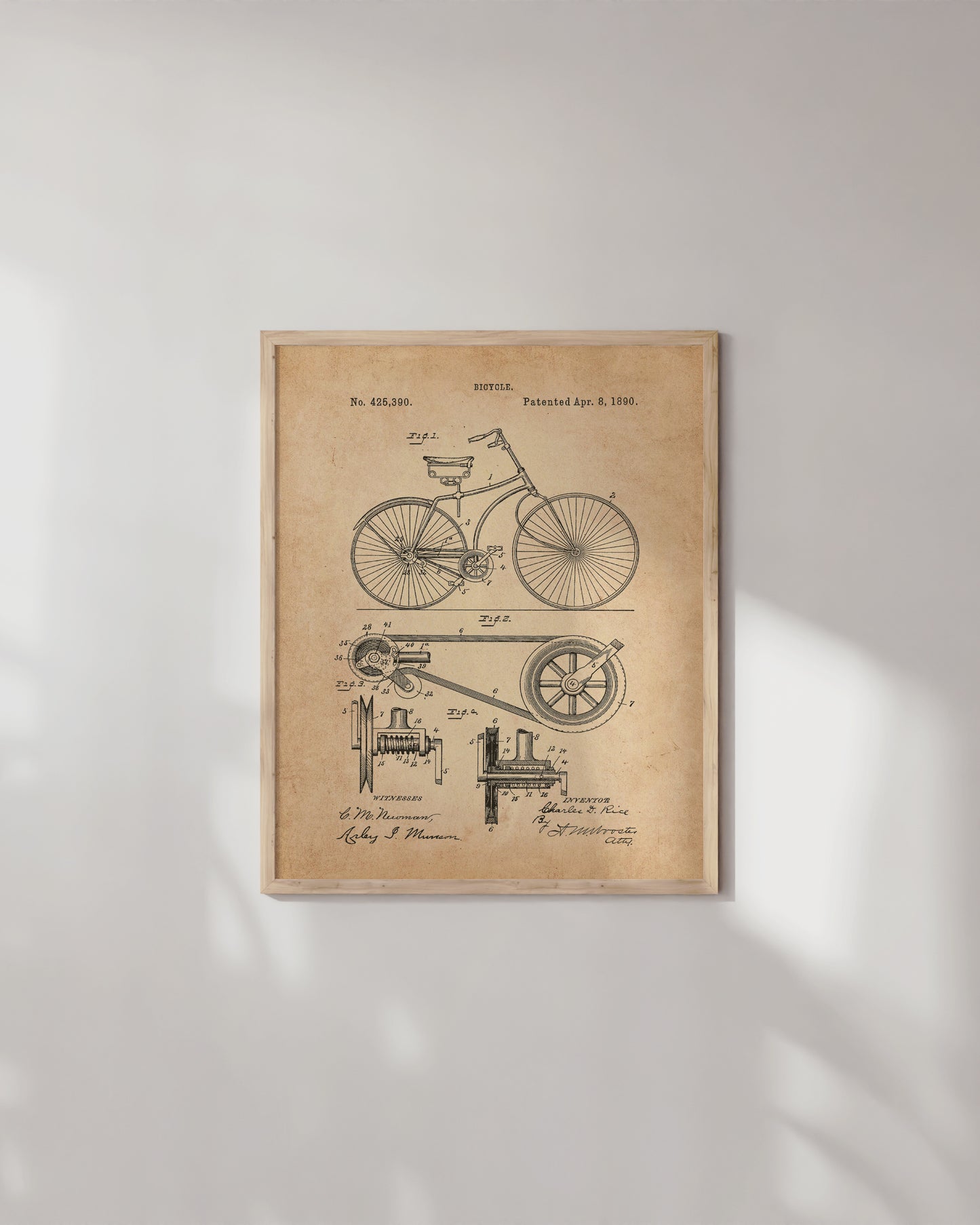 Vintage bicycle patent