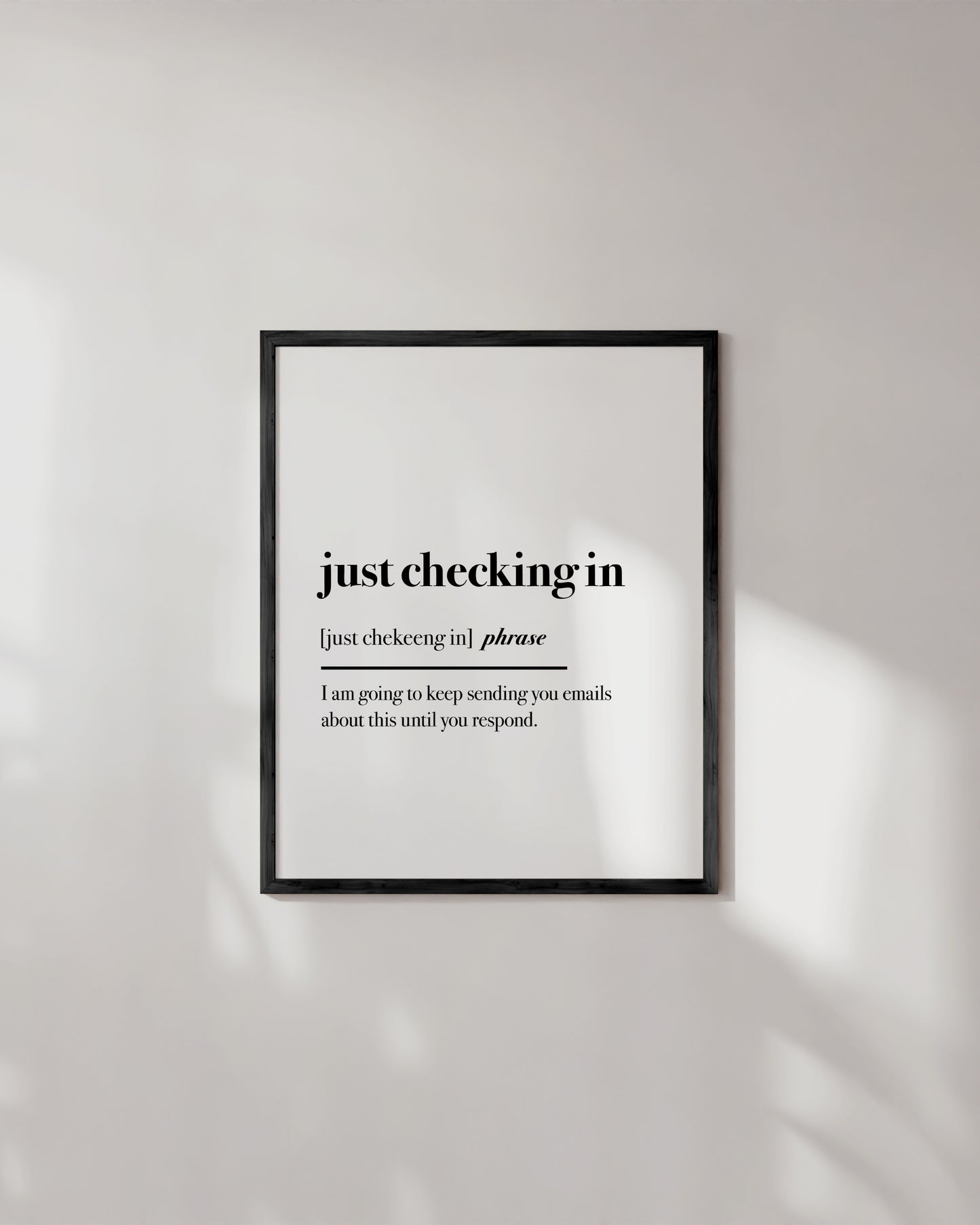 Just checking in