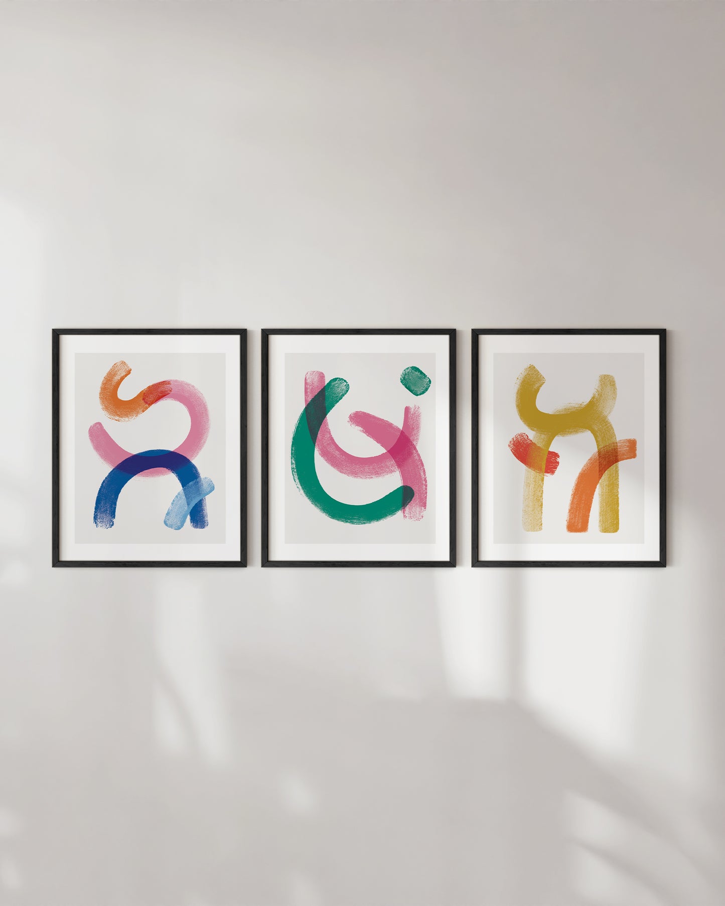 Bright abstract shapes