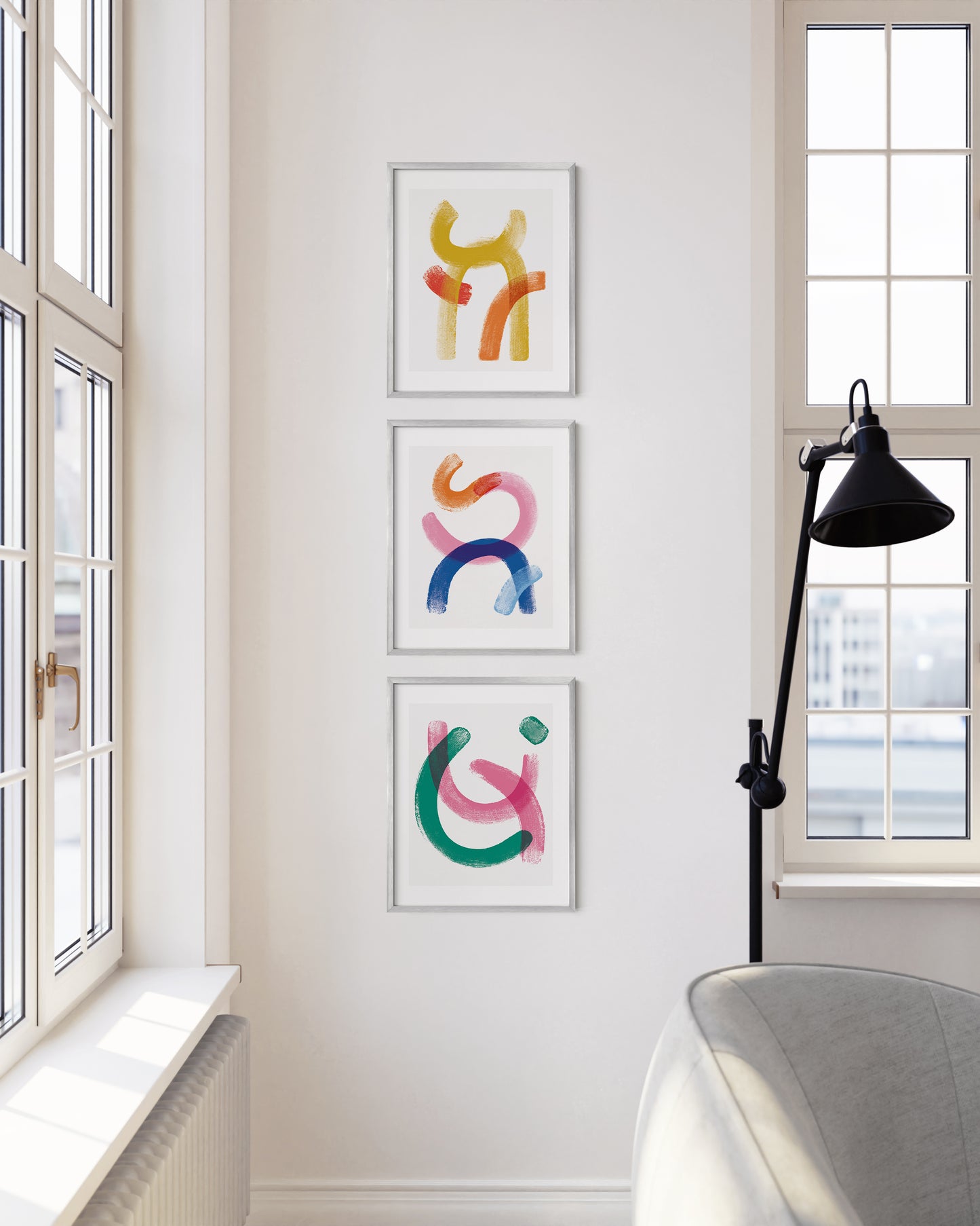 11x14 in, Set of 3, Silver Aluminum