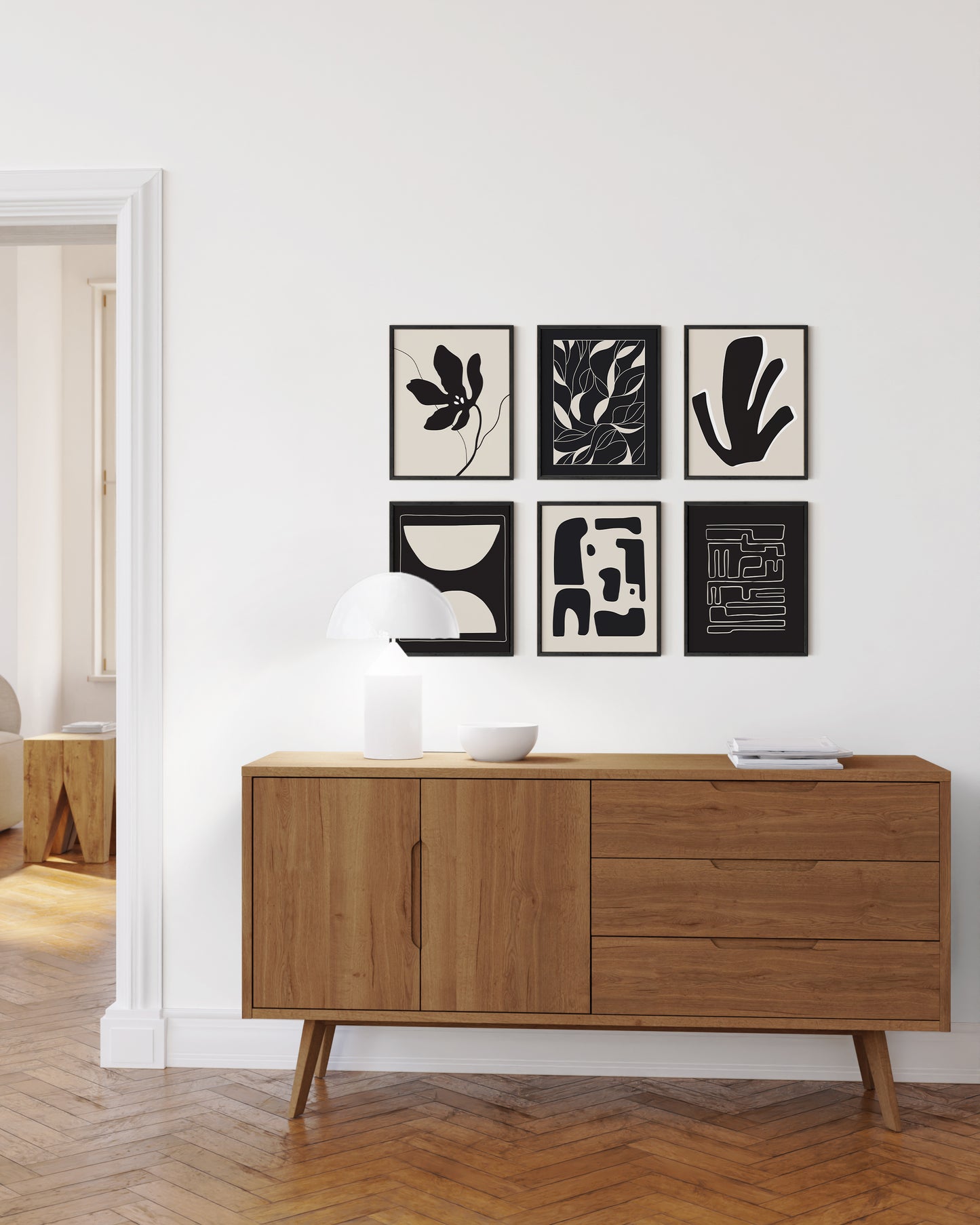 Black and beige abstract