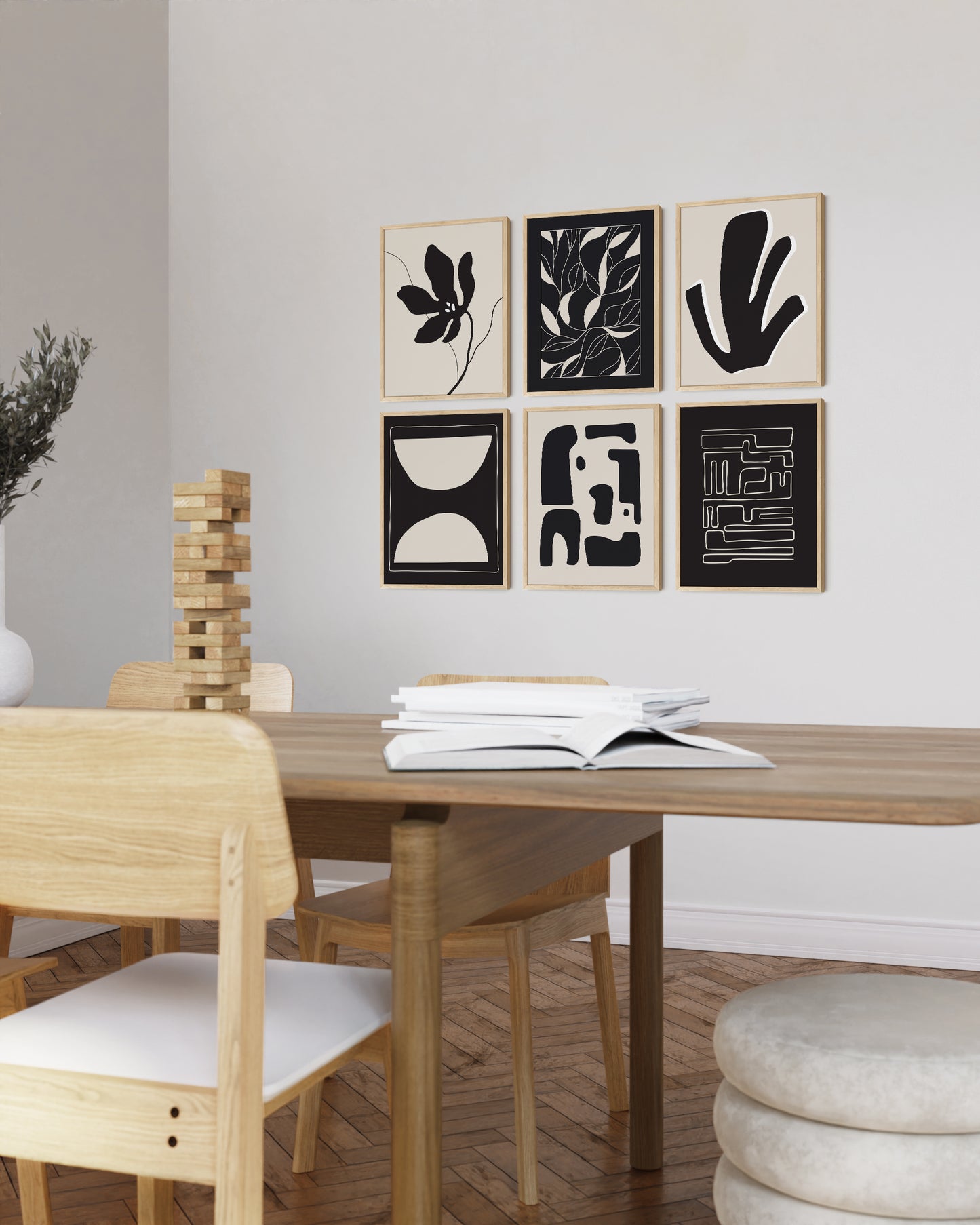 Black and beige abstract