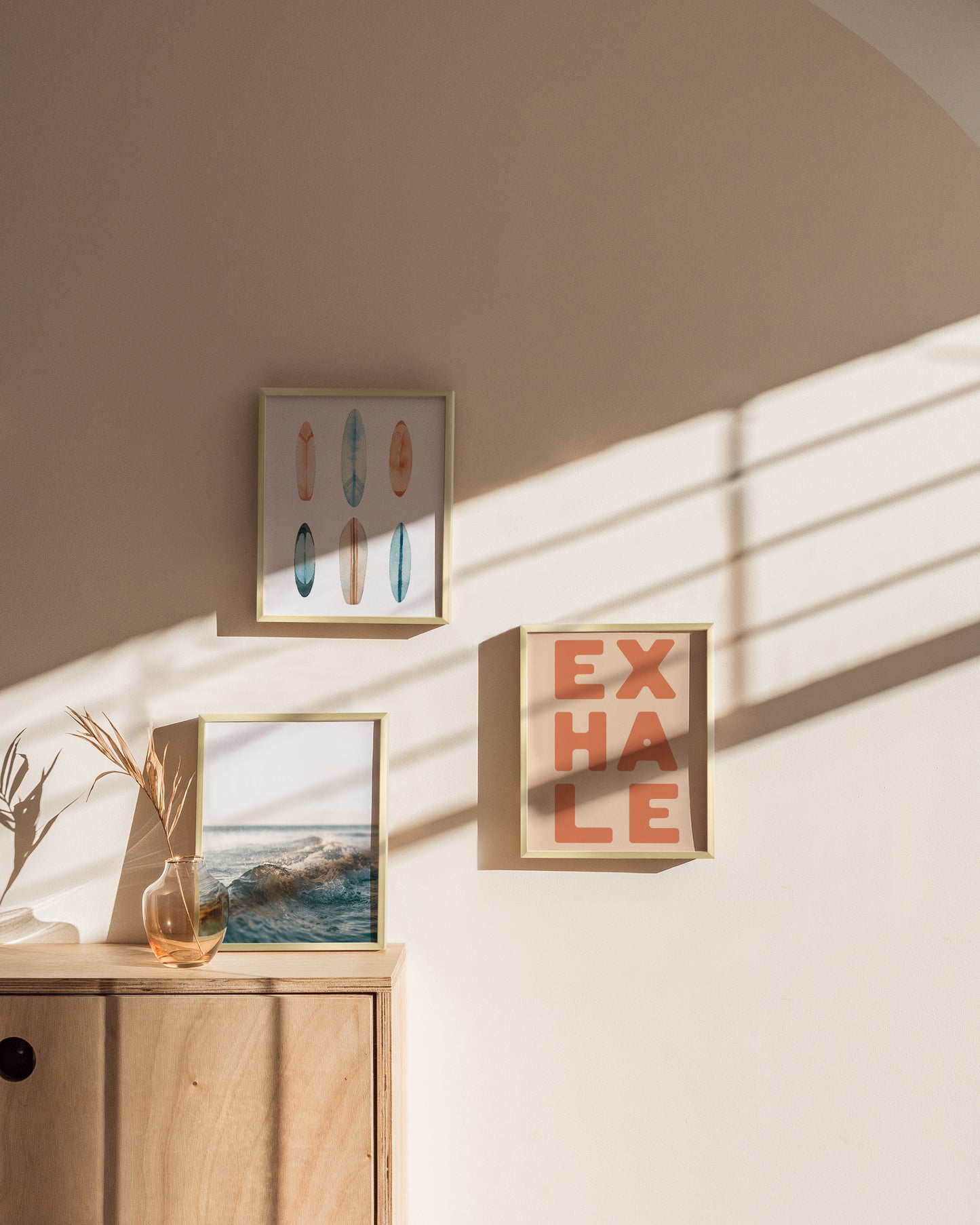 8x10 in, Set of 3, Gold Aluminum