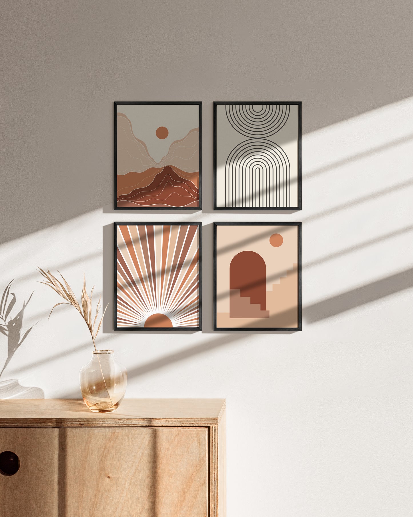 8x10 in, Set of 4, Black Aluminum