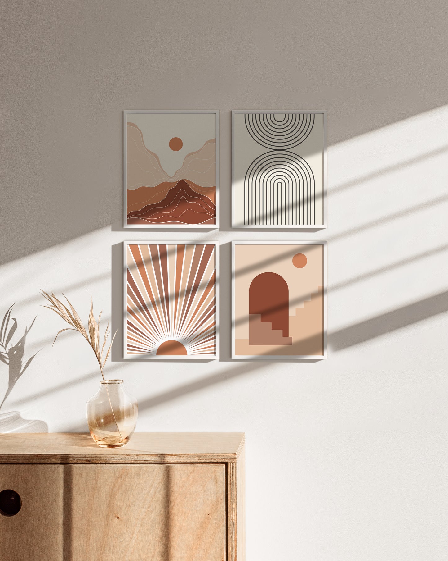8x10 in, Set of 4, White Aluminum