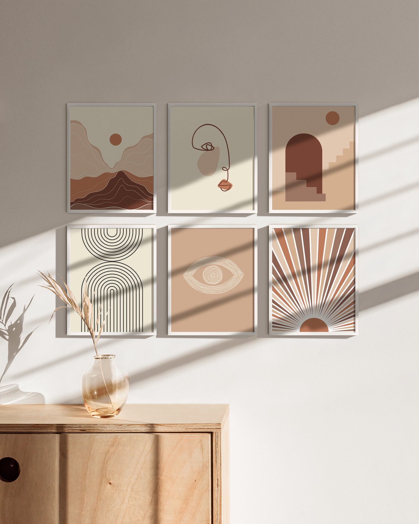8x10 in, Set of 6, White Aluminum