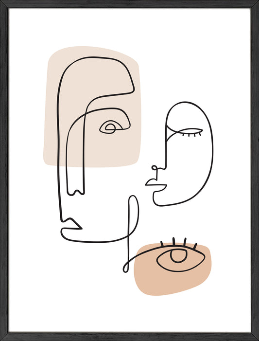 Warm abstract faces