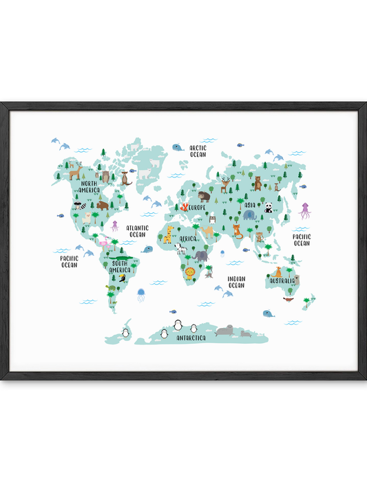 Animal world map