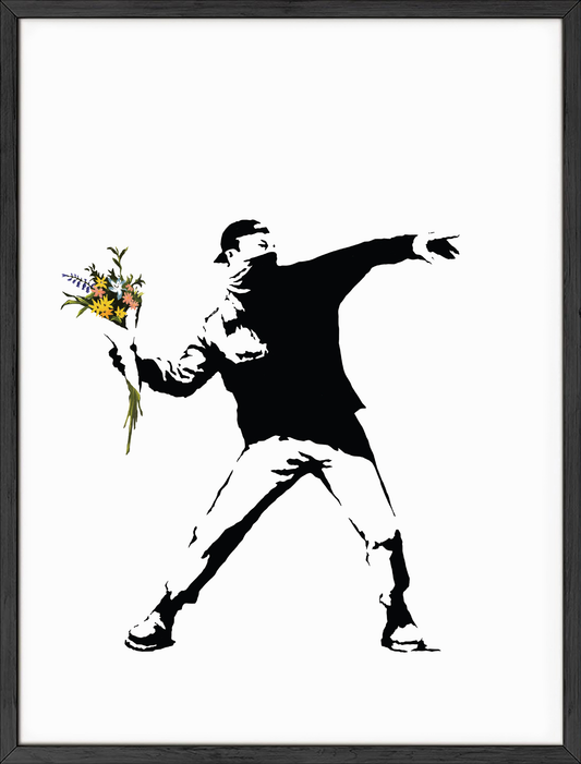 Banksy flower thrower