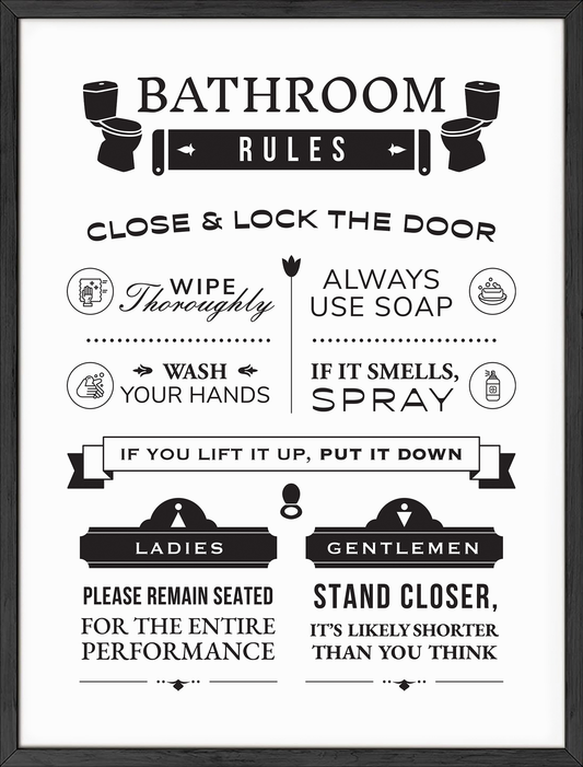 Funny bathroom rules