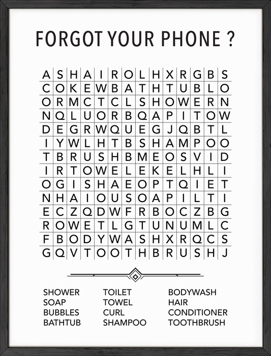 Funny bathroom word search