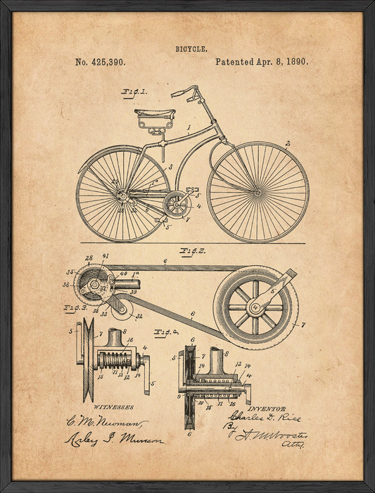 Vintage bicycle patent