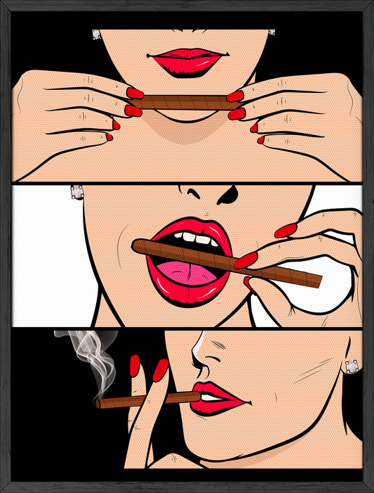 Black rolling pop art