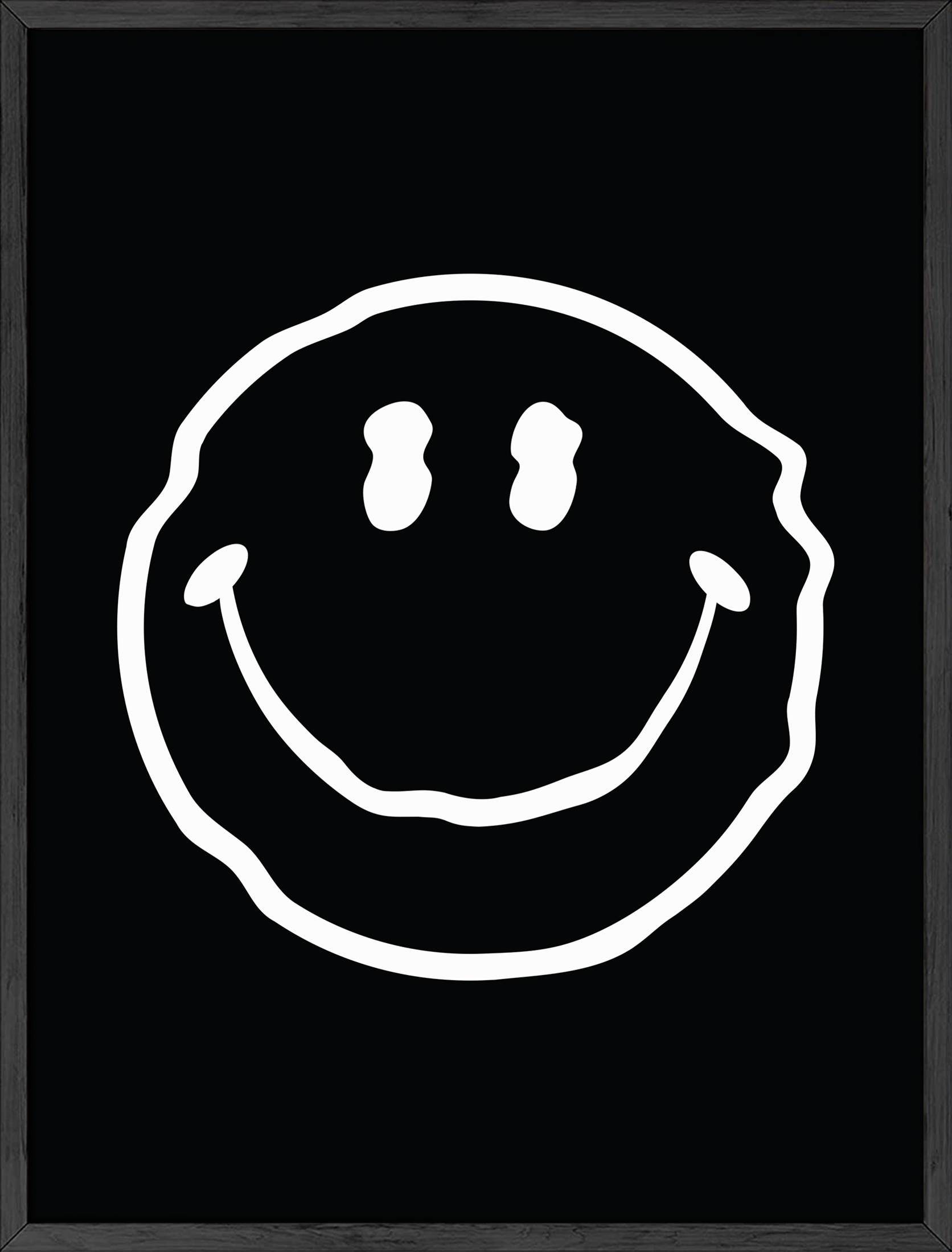 smiley face black and white png