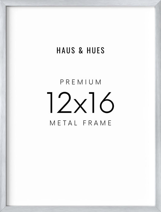 12x16 in, Set of 4, Silver Aluminum