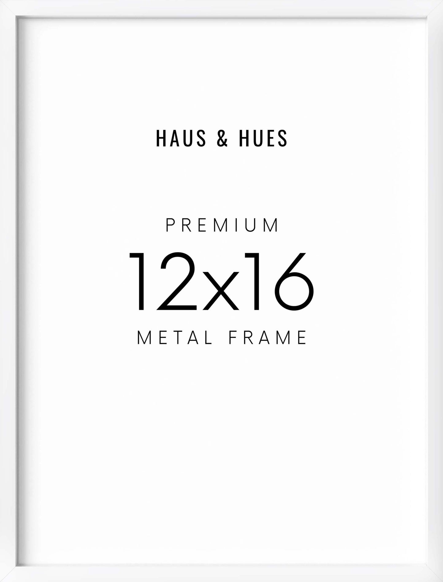 12x16, White Aluminum Plexi Frame