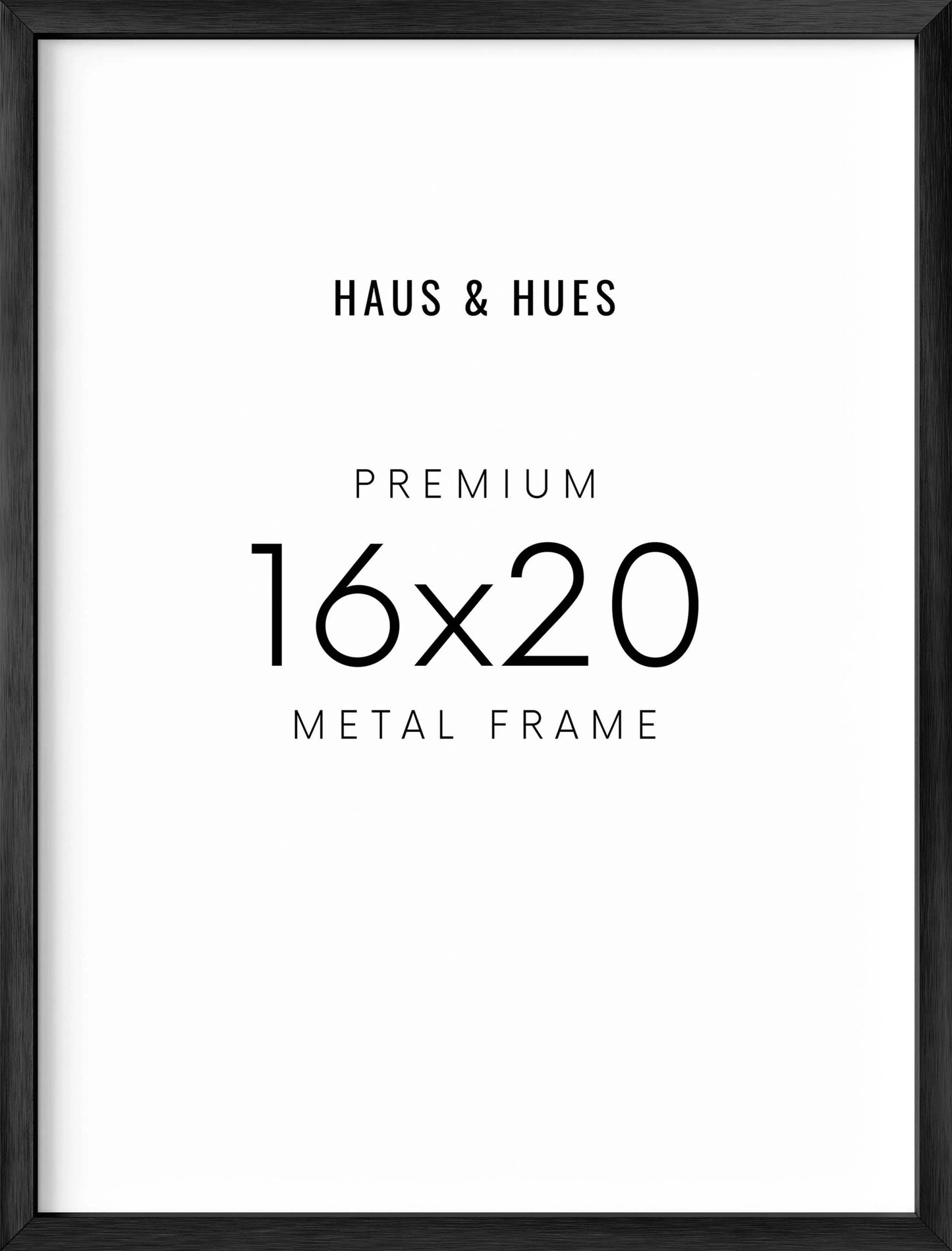 16x20 in, Set of 6, Black Aluminum