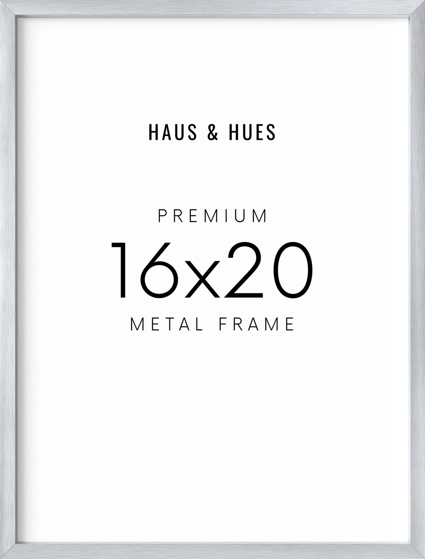 16x20 in, Set of 6, Silver Aluminum
