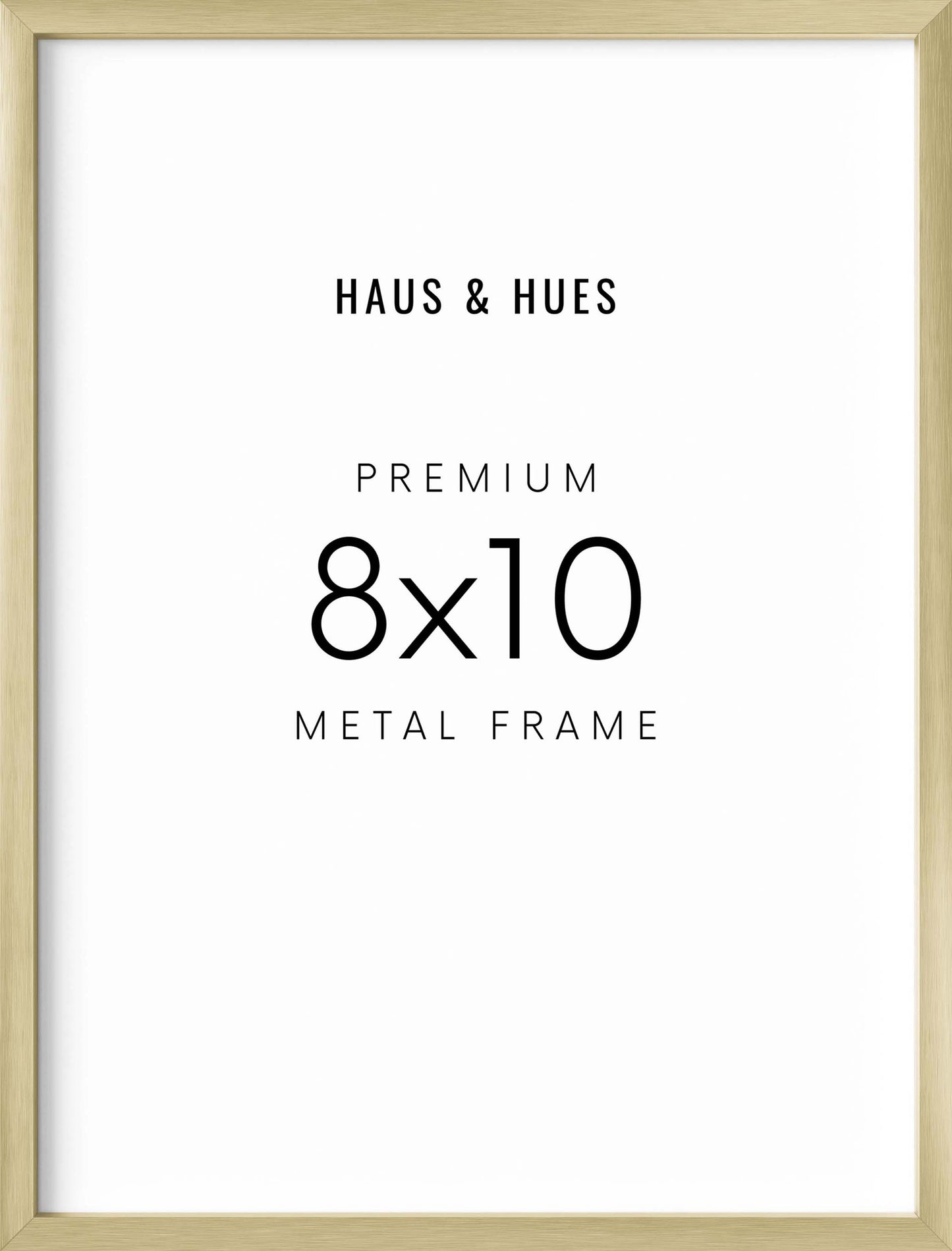 8x10 in, Set of 6, Gold Aluminum