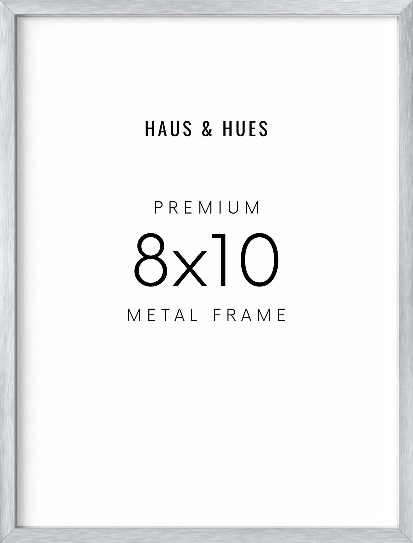 8x10 in, Set of 4, Silver Aluminum