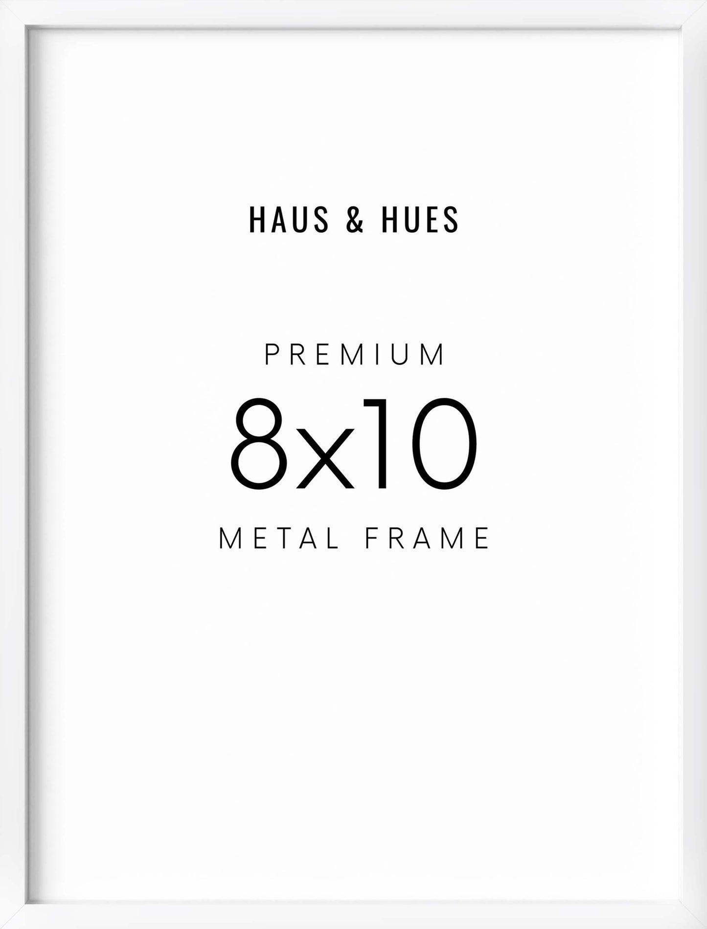 8x10, White Aluminum Plexi Frame