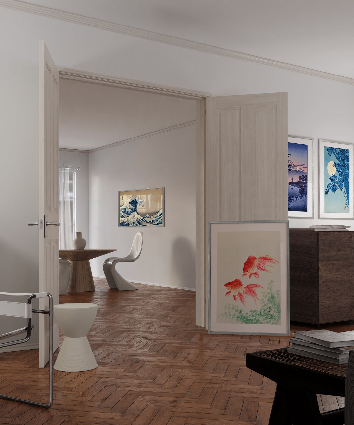 24x36 in, Set of 4, Silver Aluminum