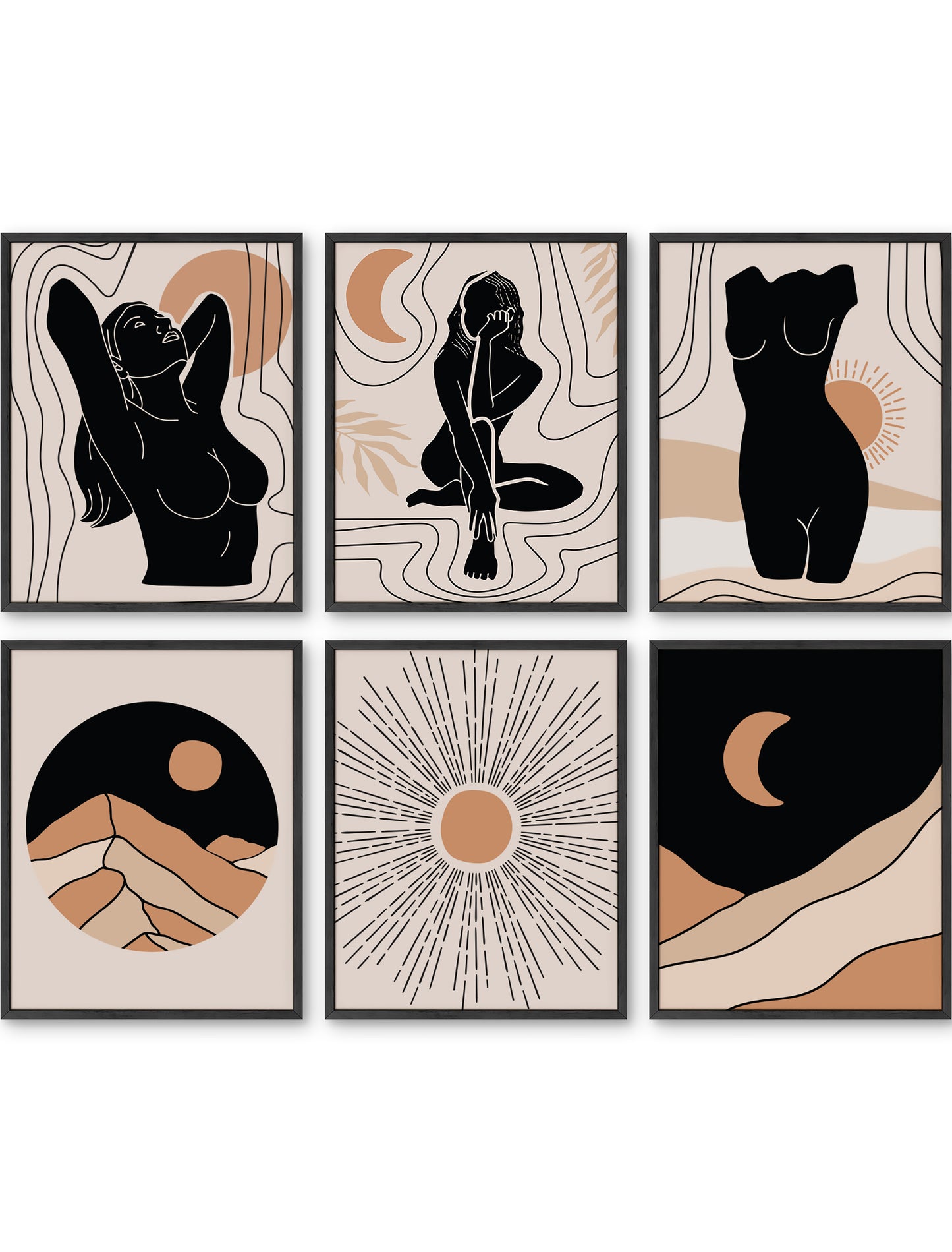 Black and Tan Nude Set