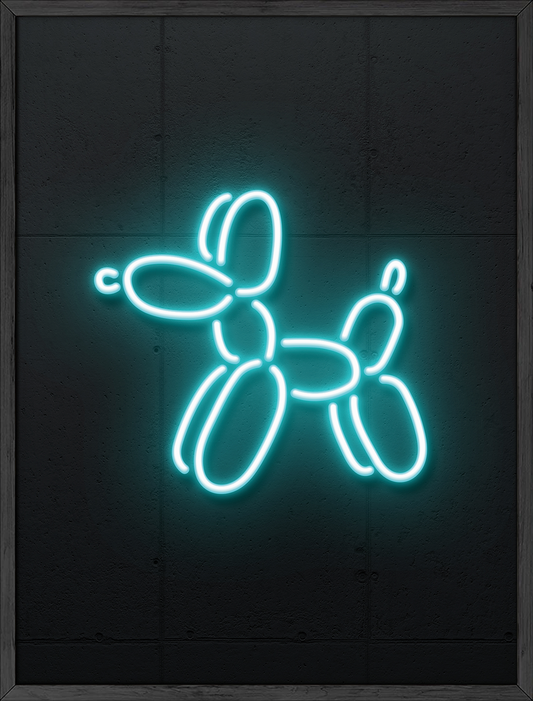 Neon balloon dog