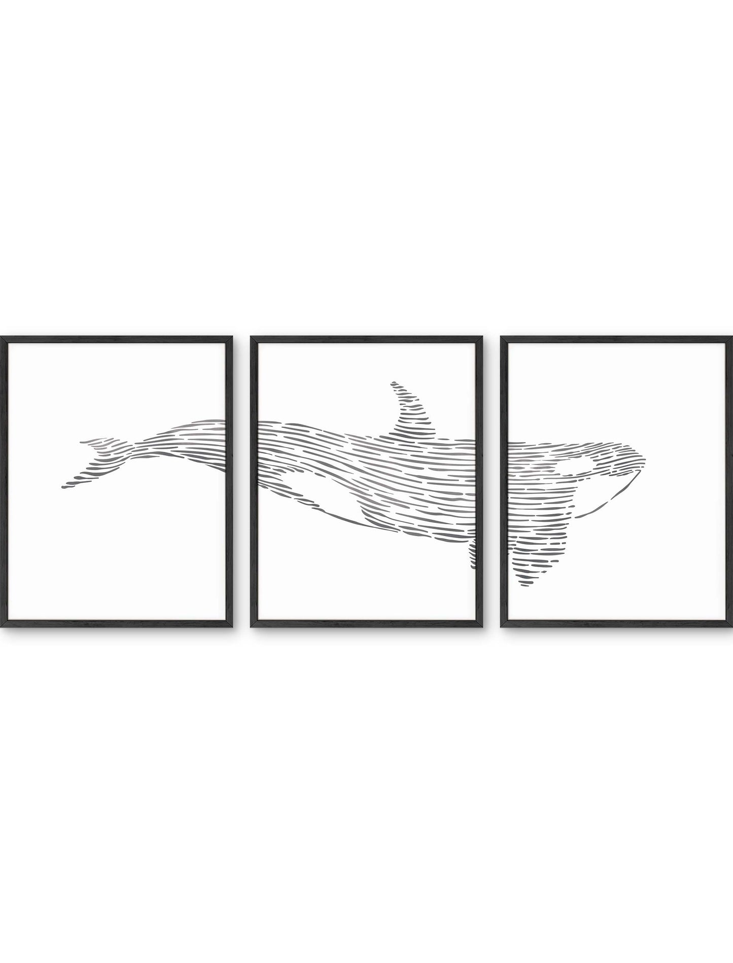 Minimal Multi Panel Orca Print Set