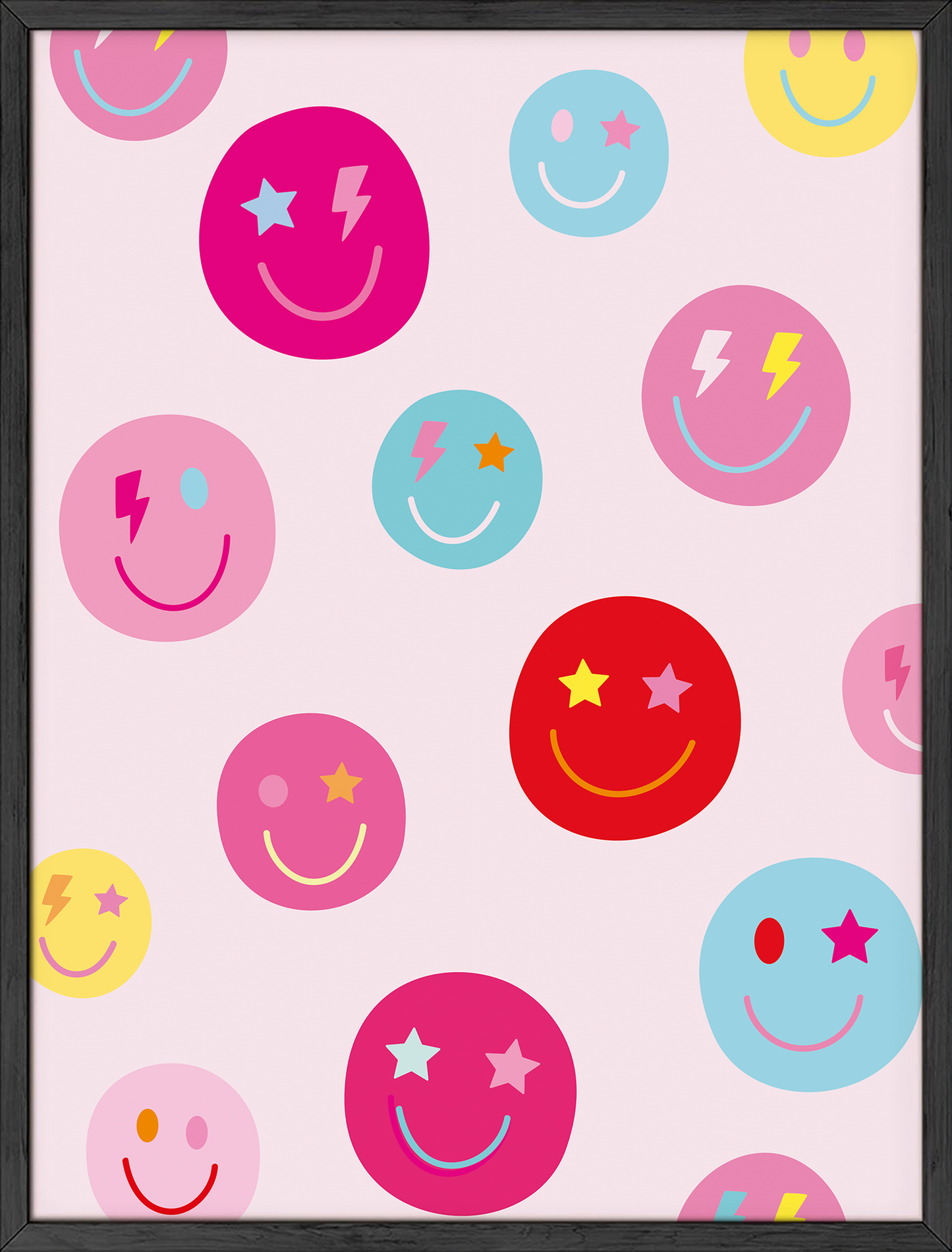 Multi colored smileys