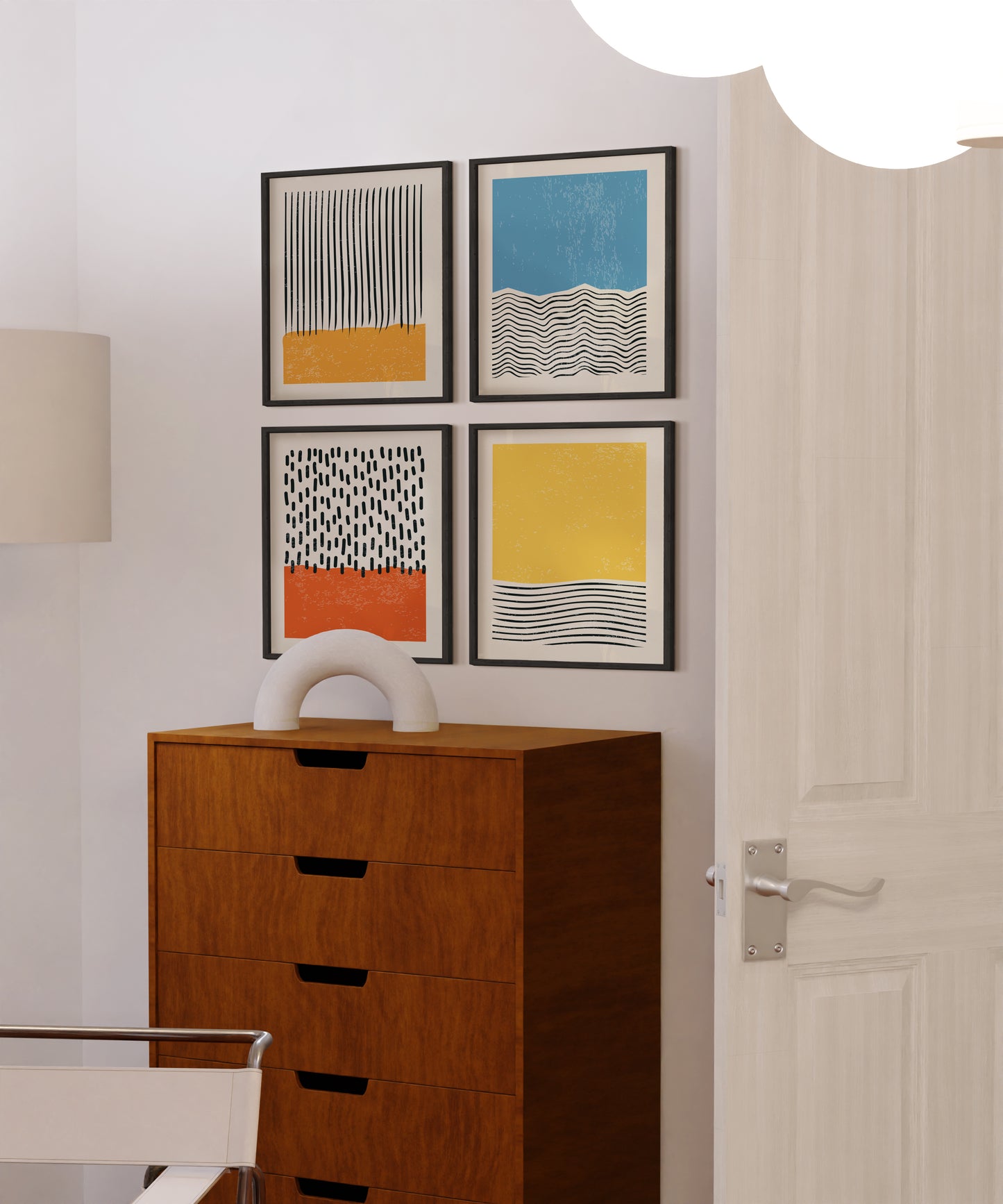 11x14 in, Set of 4, Black Oak Frame