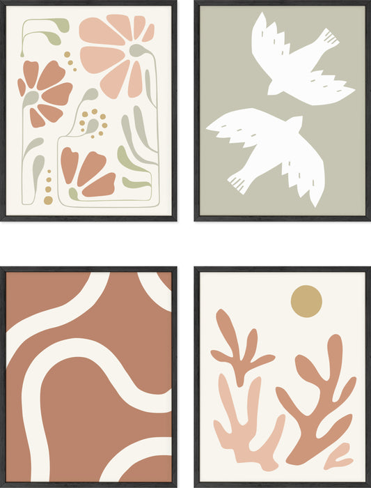 Coral and olive bohemian