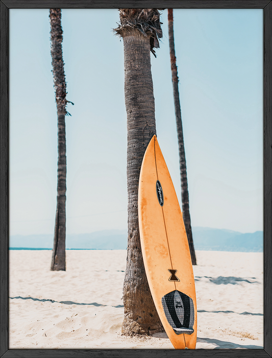 Yellow surfboard