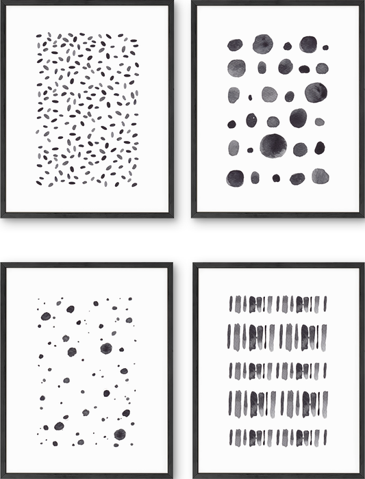 Black dots watercolor