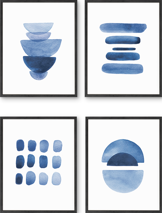 Blue abstract watercolor