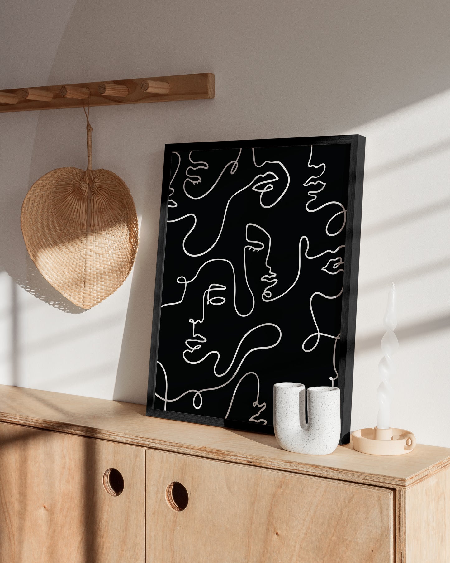 Black abstract faces
