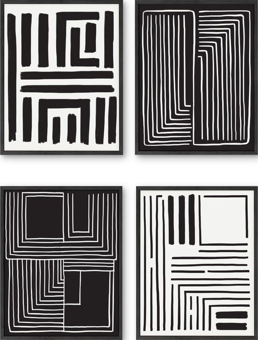 Black and white tribal