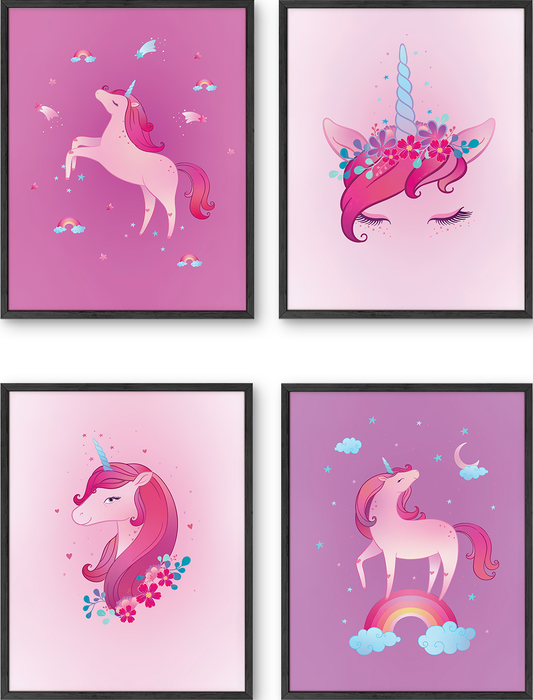 Kids pink purple unicorn