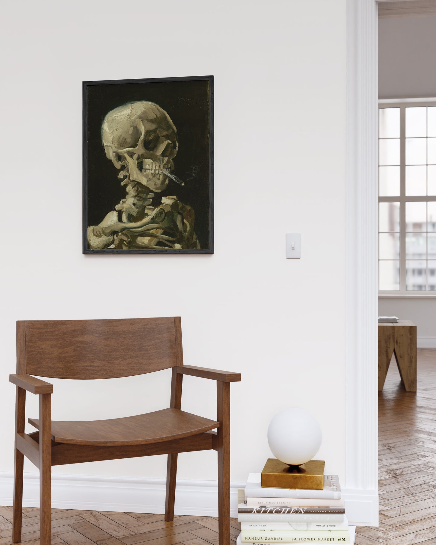 Vincent Van Gogh Smoking Skeleton