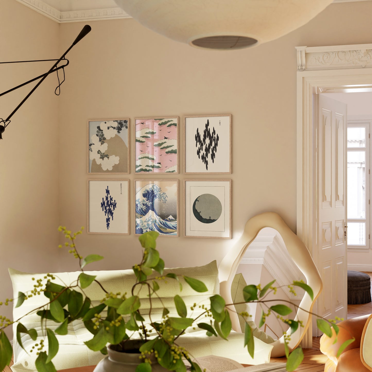 Haus and Hues Set of 6 Oak Wood Single Picture Frame with Plexiglass Cover