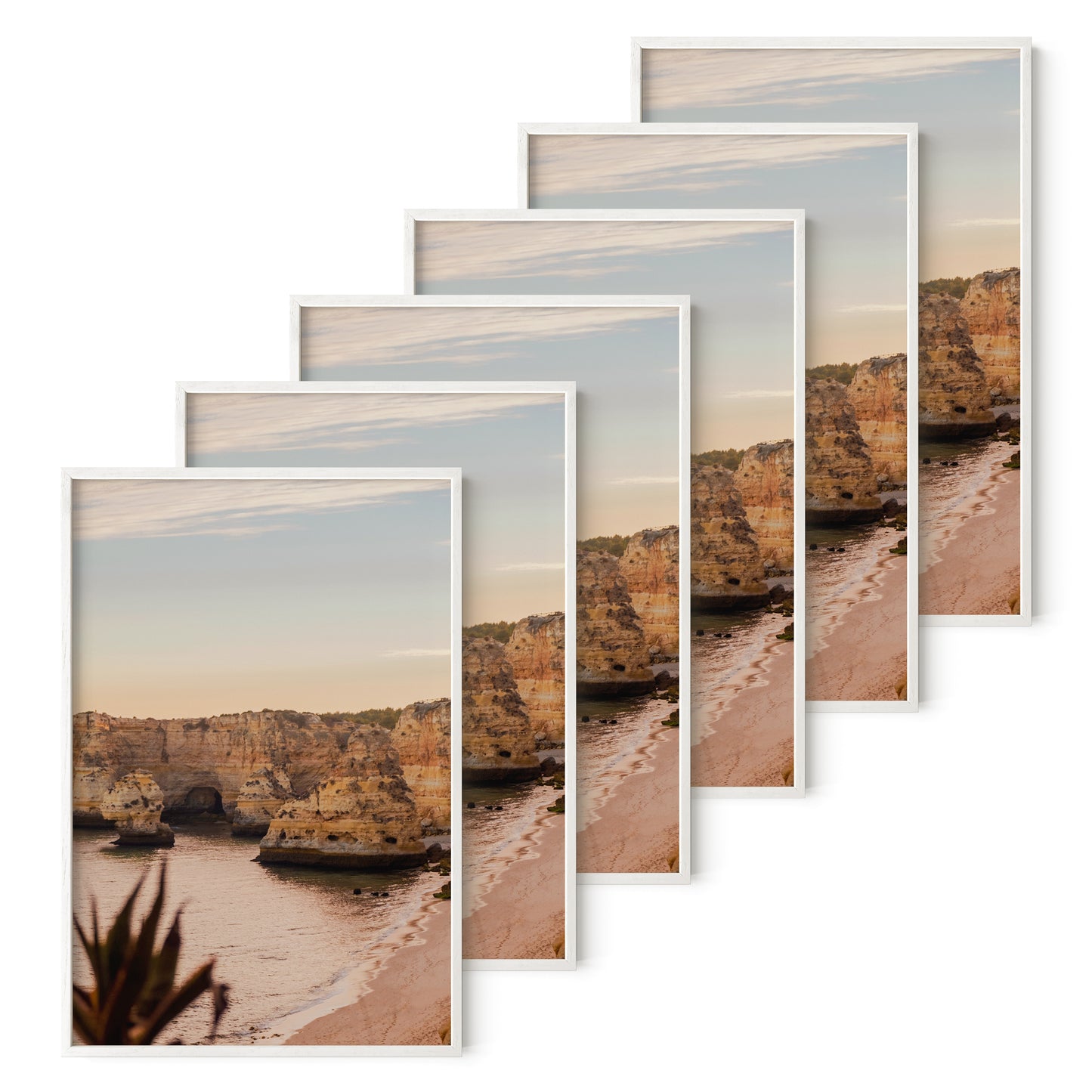 Haus and Hues Set of 6 Oak Wood Single Picture Frame with Plexiglass Cover