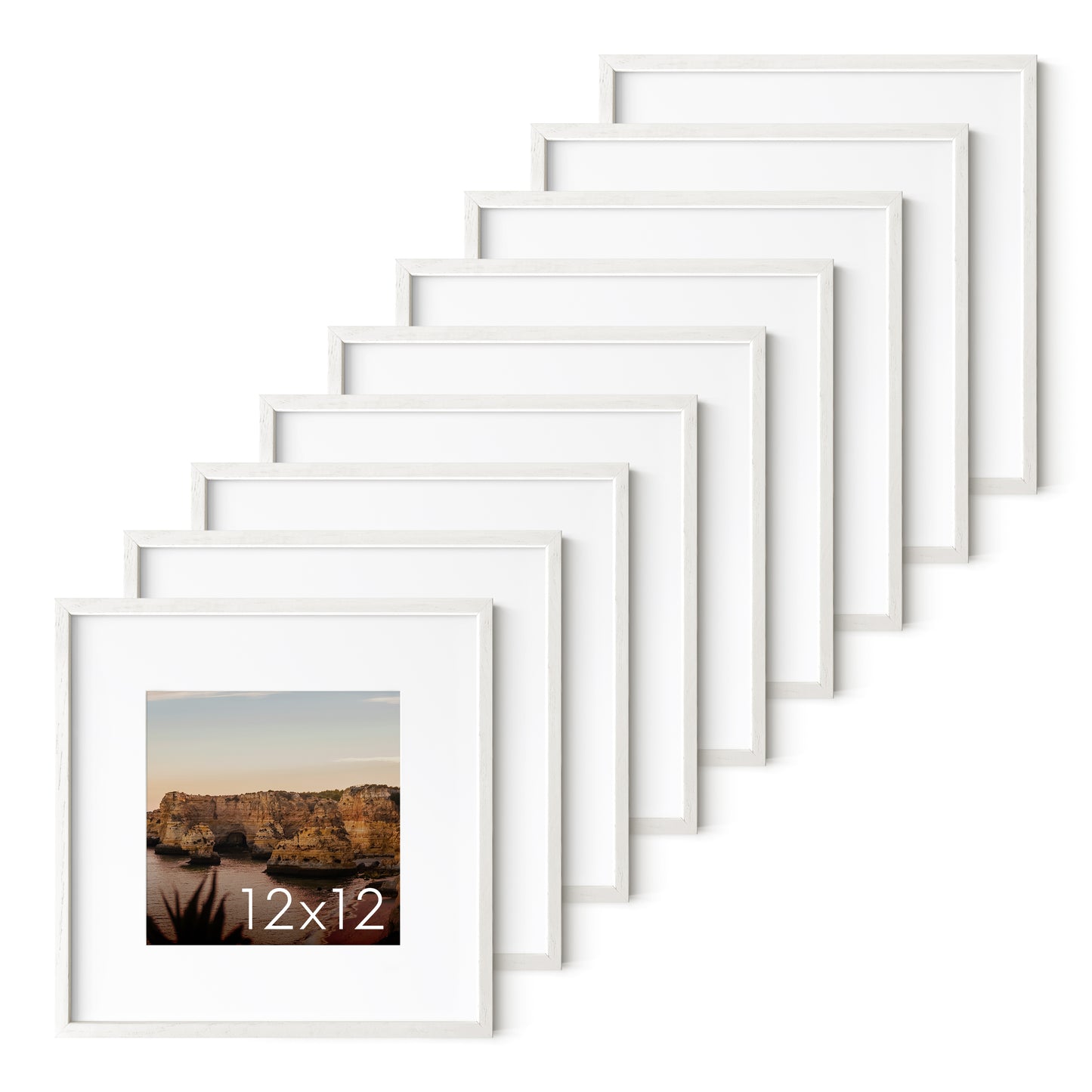 Haus and Hues Set of 9 Oak Wood Single Picture Frame with Plexiglass Cover