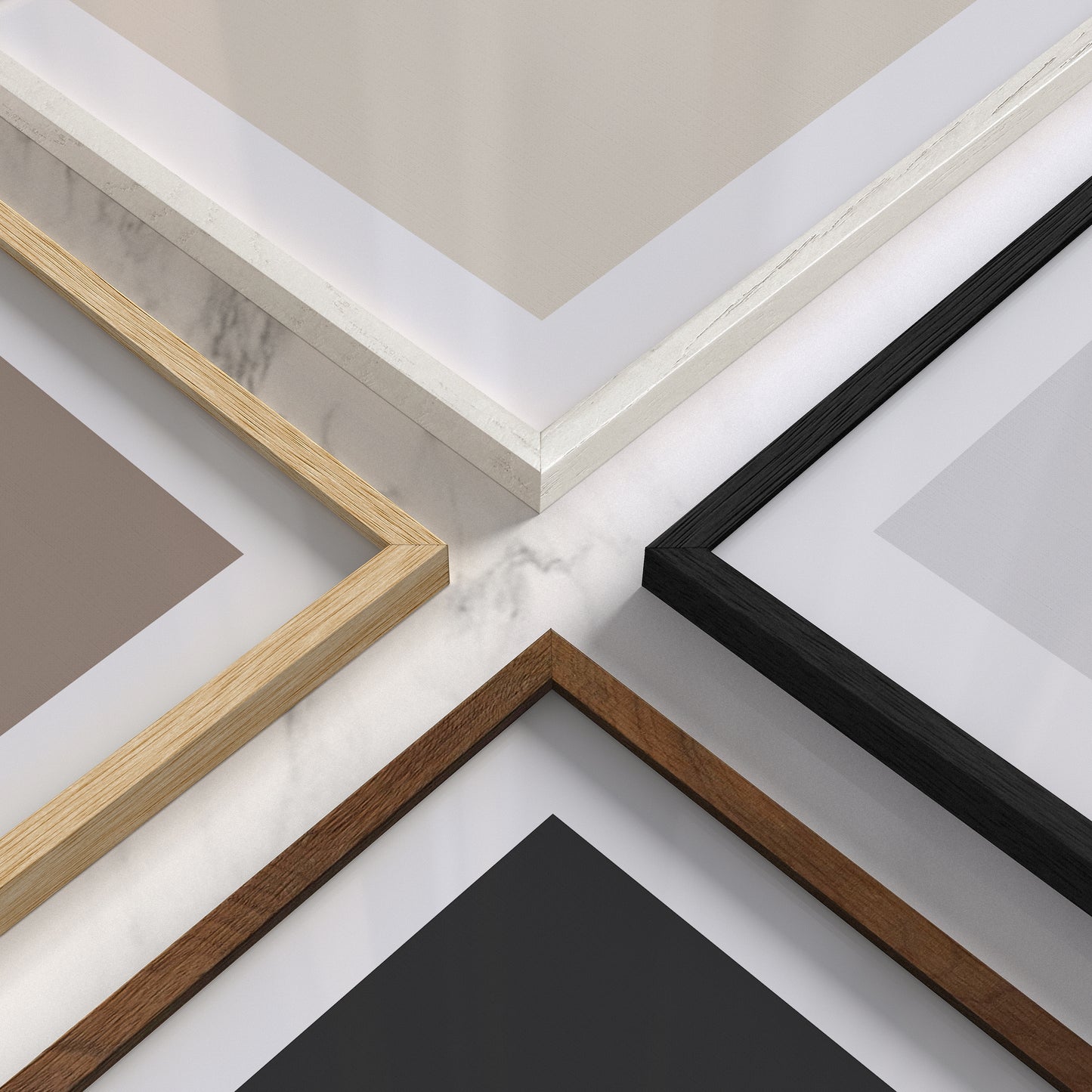Haus and Hues Set of 9 Oak Wood Single Picture Frame with Plexiglass Cover