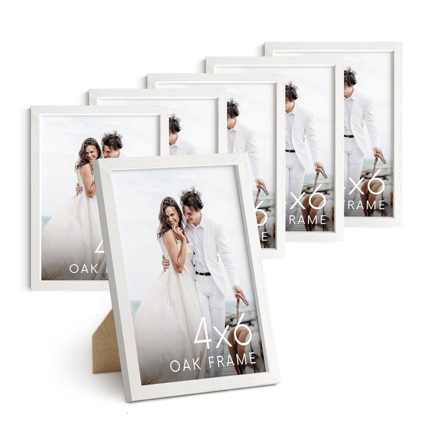 Haus and Hues Set of 9 Oak Wood Single Picture Frame with Plexiglass Cover