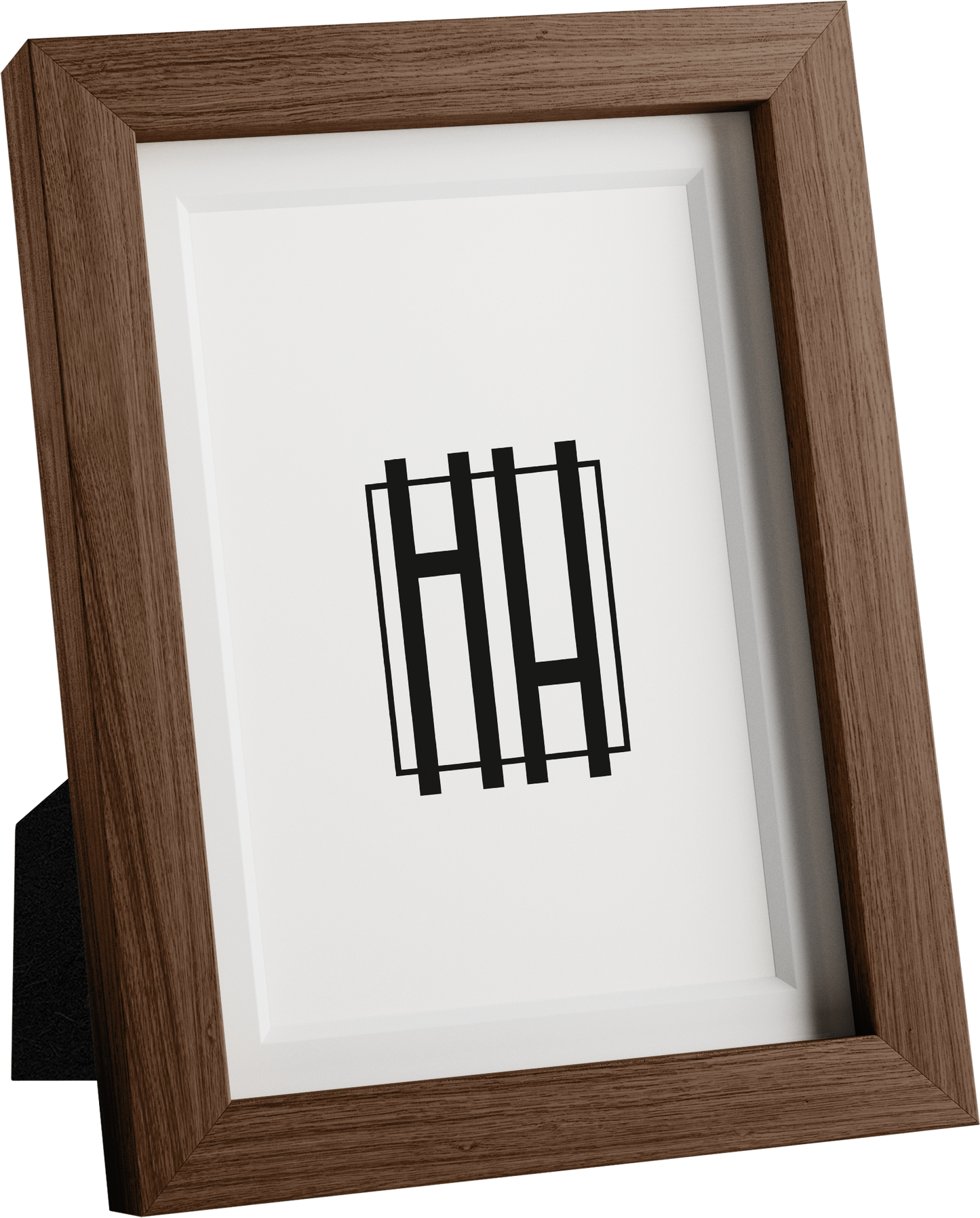 Walnut Oak Glass Picture Frame